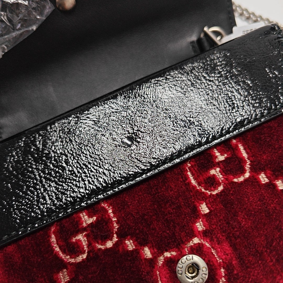 Dionysus Super Mini Monogram Velvet Red