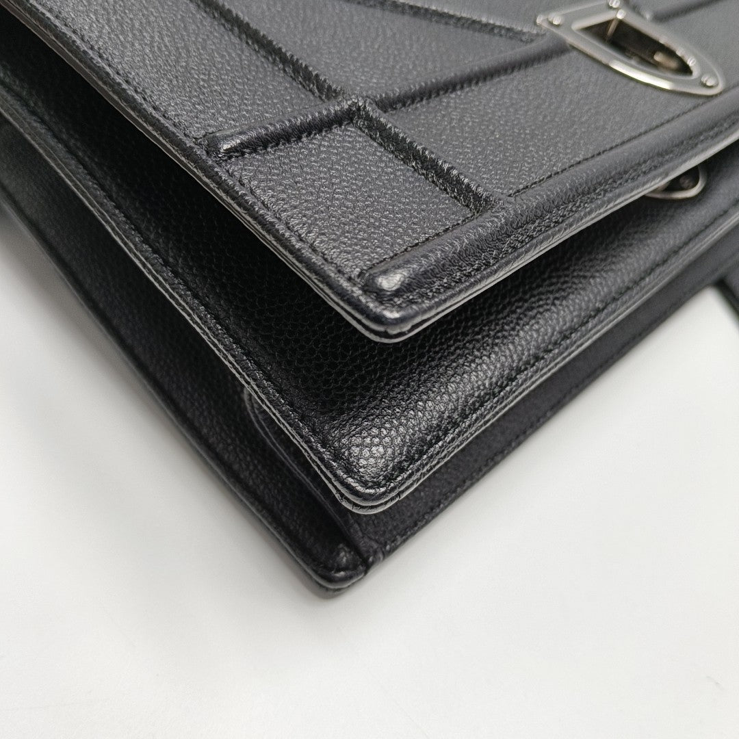 Diorama Medium Cannage Calfskin Black