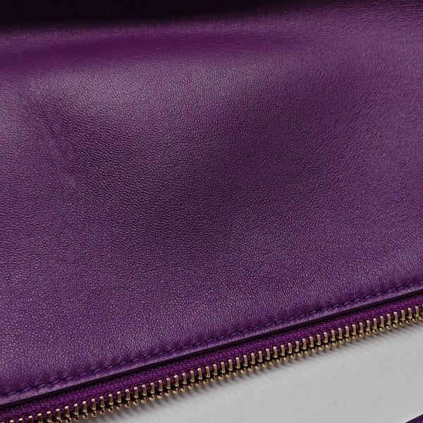 Calfskin Shoulder Bag Mini Purple