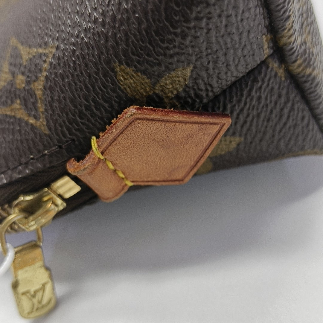 COSMETIC PM Monogram Coated Canvas Brown