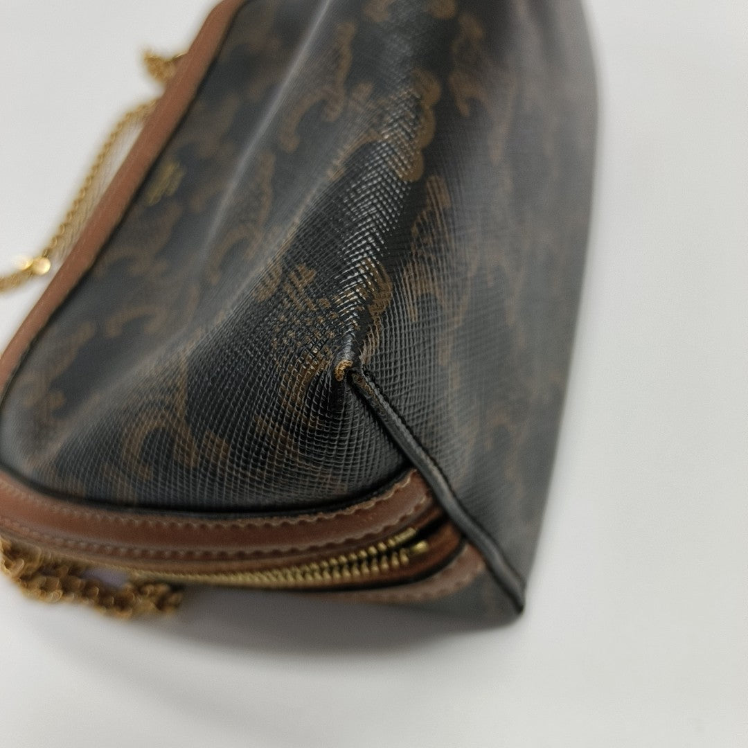 TRIOMPHE CANVAS Mini Coated Canvas Brown