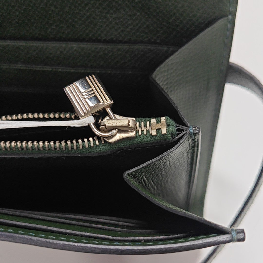Kelly 20 Epsom Green Wallet