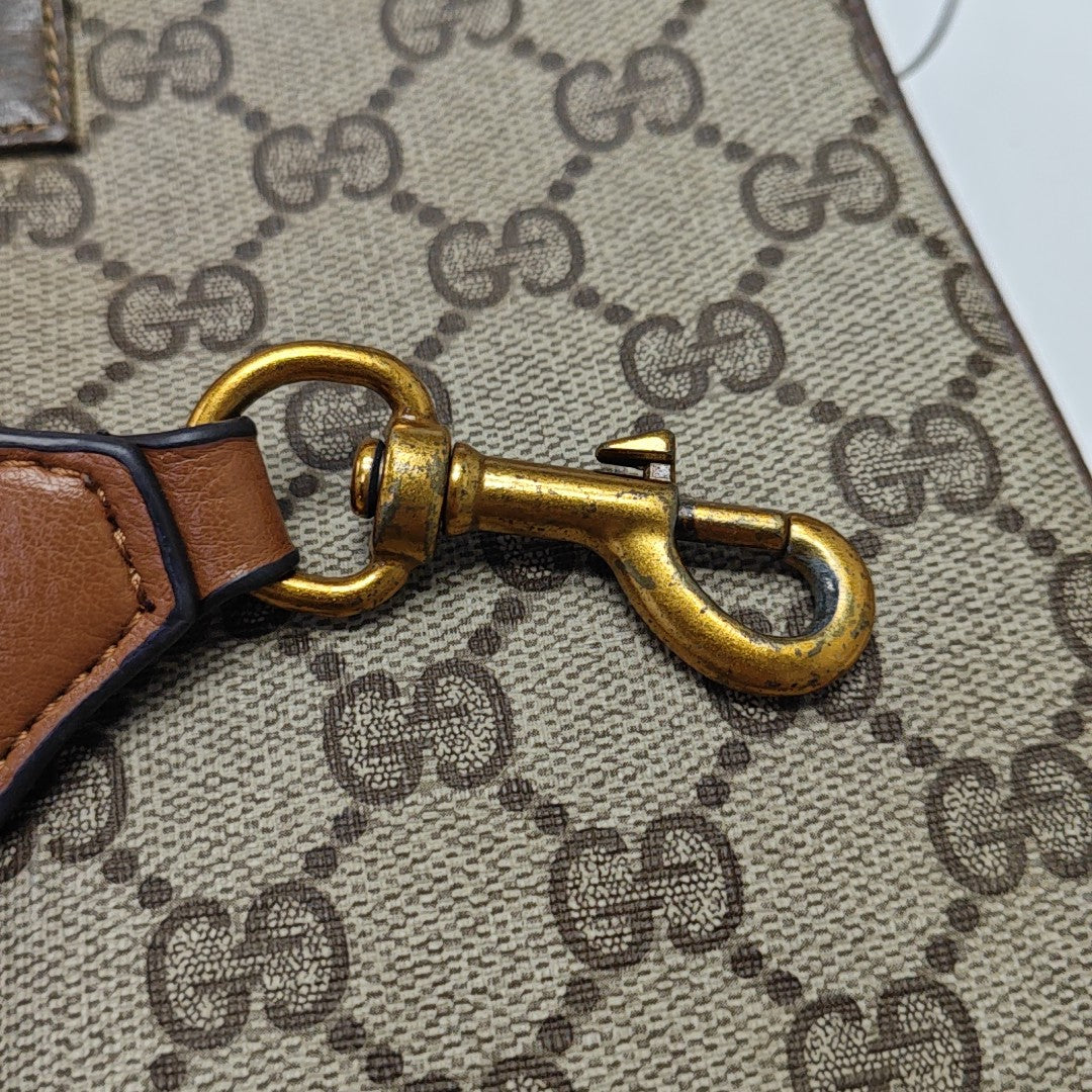 Monogram Coated Canvas Shoulder Bag Beige