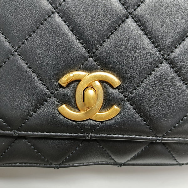COCO HANDLE Mini Quilted Calfskin Black
