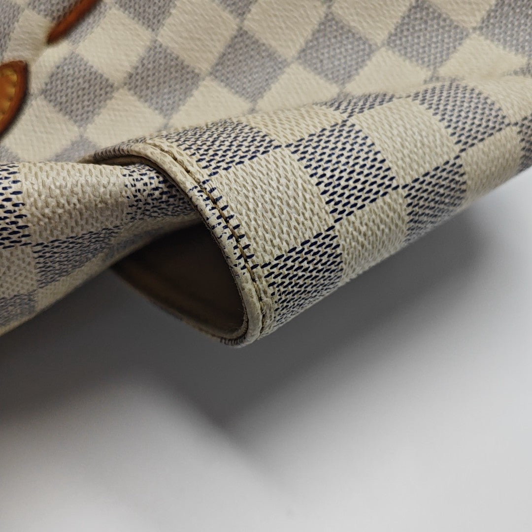 TOTALLY MM Damier Azur Coated Canvas White