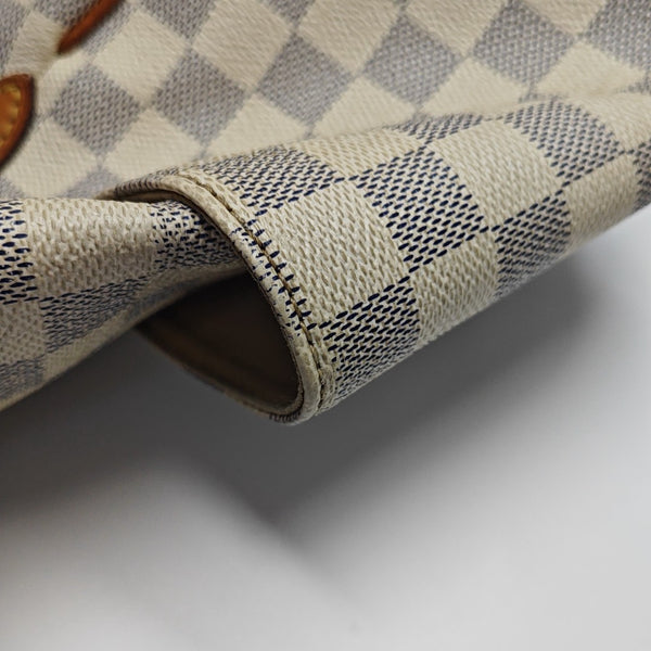 TOTALLY MM Damier Azur Coated Canvas White
