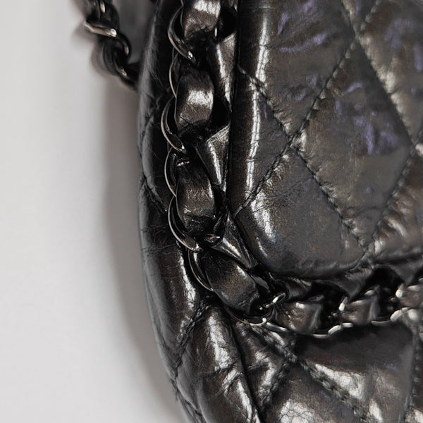 Quilted Calfskin Shoulder Bag Gray