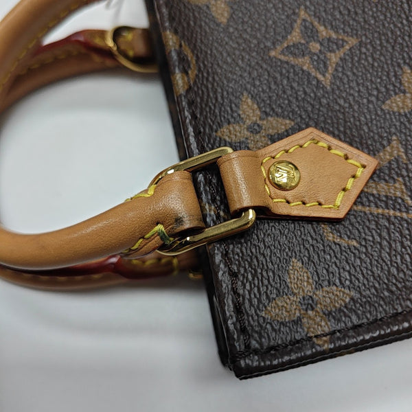 SAC PLAT Mini Monogram Coated Canvas Brown