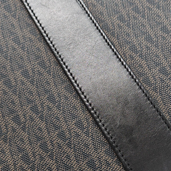 Coated Canvas Shoulder Bag Black
