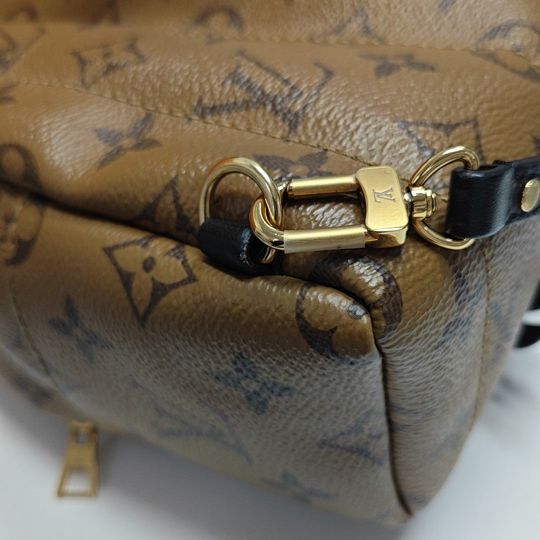 PALM SPRINGS Mini Monogram Coated Canvas Brown