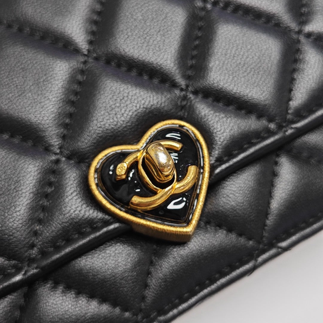 WOC Quilted Lambskin Black