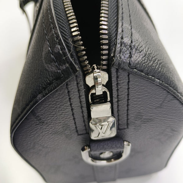 KEEPALL Monogram Coated Canvas Black