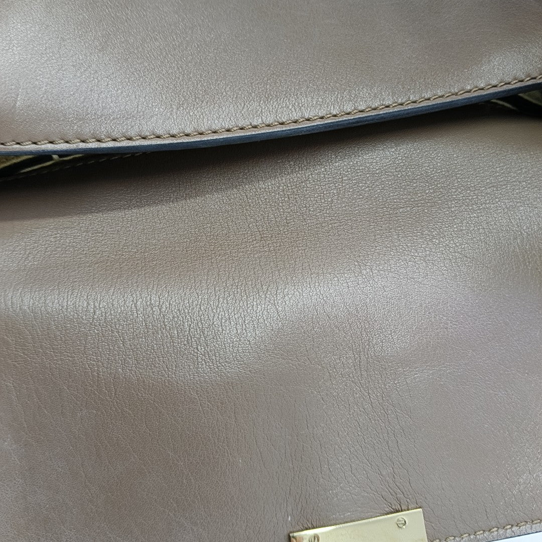 Calfskin Shoulder Bag Gray