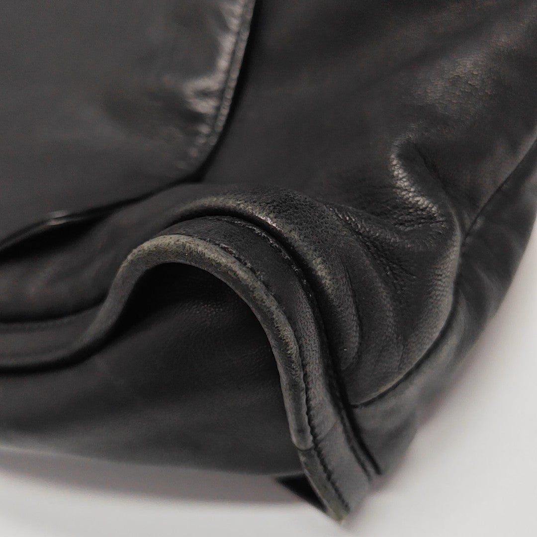 Calfskin Shoulder Bag Black