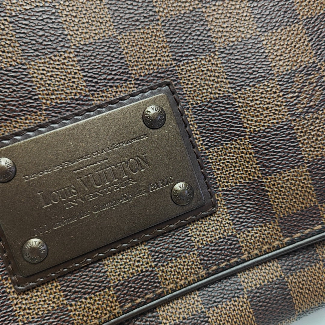BROOKLYN Damier Ebene Coated Canvas Brown
