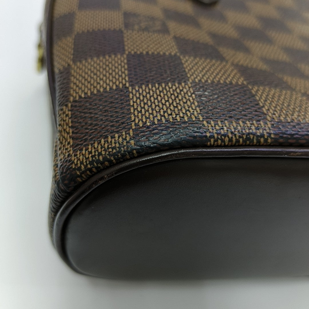 SARRIA Mini Damier Ebene Coated Canvas Brown
