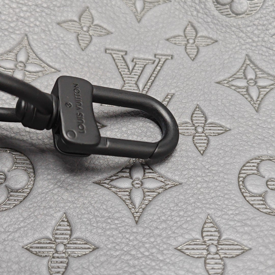 TRIO Monogram Calfskin Gray – Looply