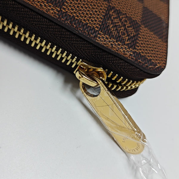ZIPPY Damier Ebene Coated Canvas Brown Wallet