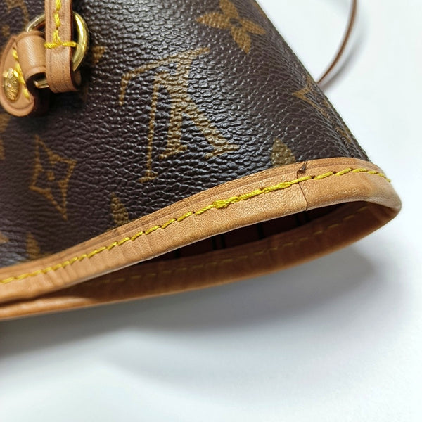 NEVERFULL MM Monogram Coated Canvas Brown