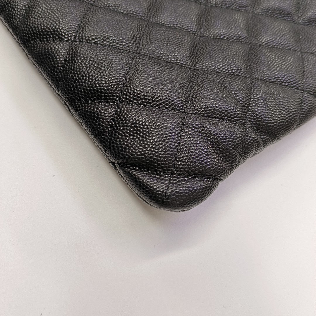 Quilted Grained Calfskin Black
