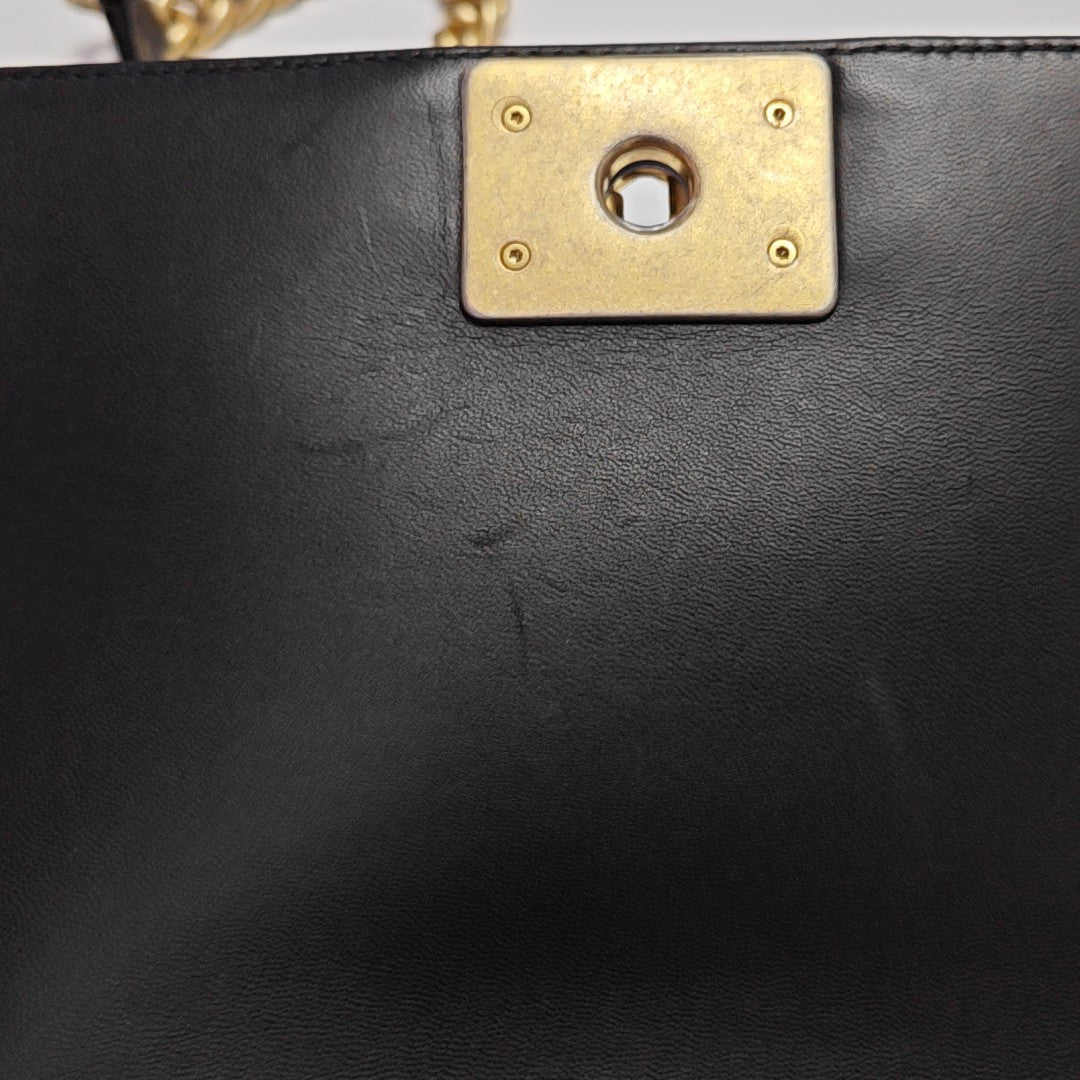 BOY CHANEL Medium Quilted Lambskin Black