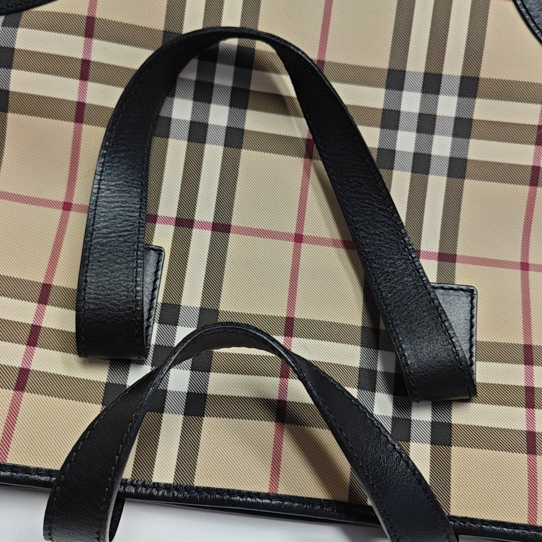 Coated Canvas Tote Bag Brown