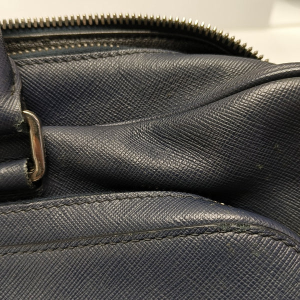 Saffiano Calfskin Top Handle Bag Blue