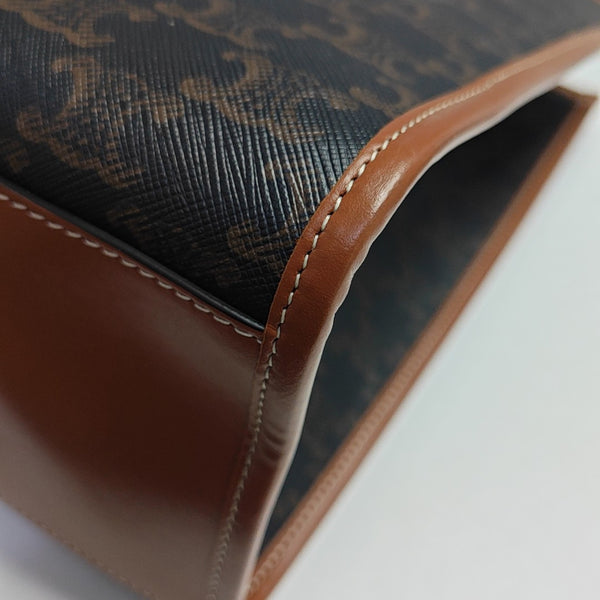Coated Canvas Tote Bag Brown