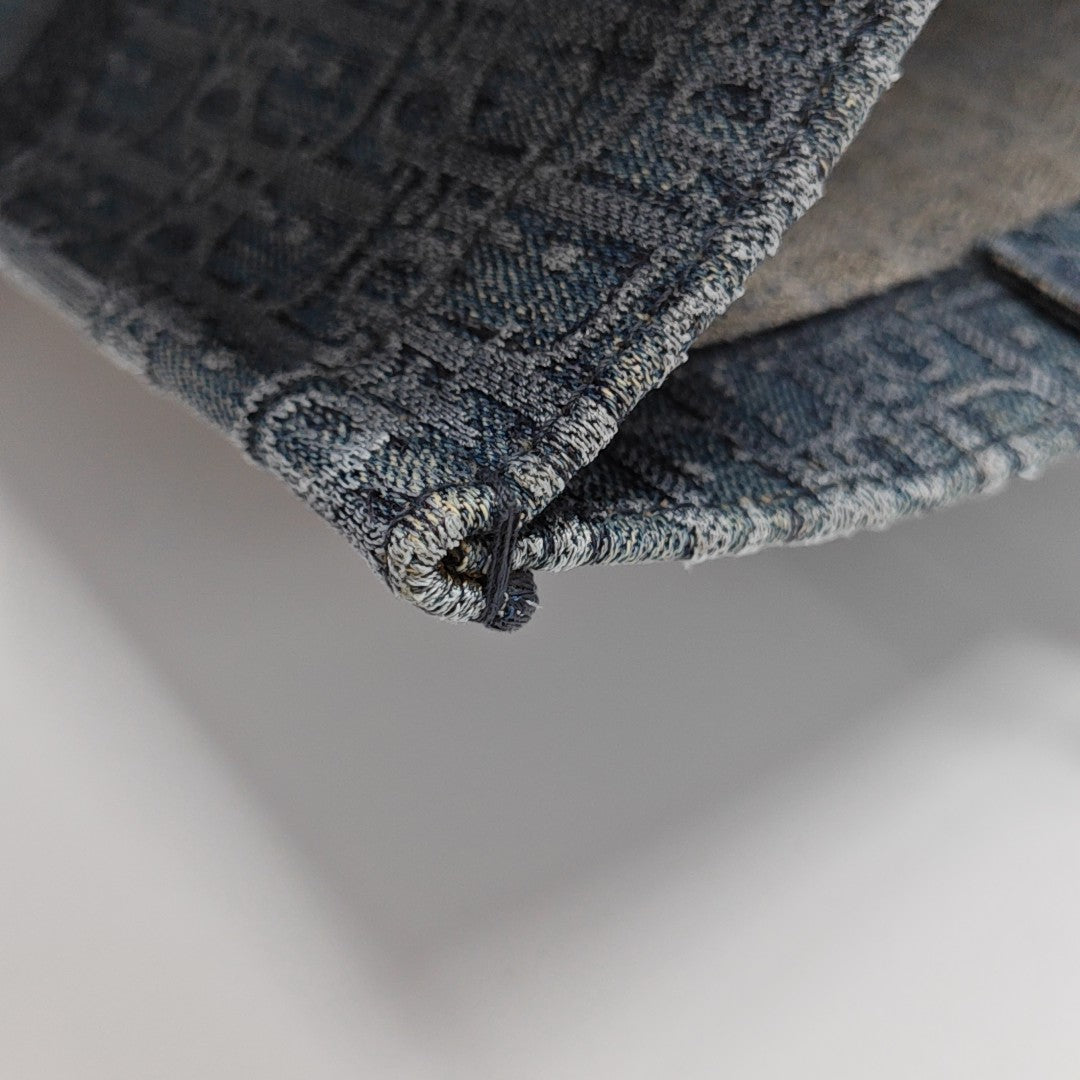 Book Tote Large Oblique Canvas Blue