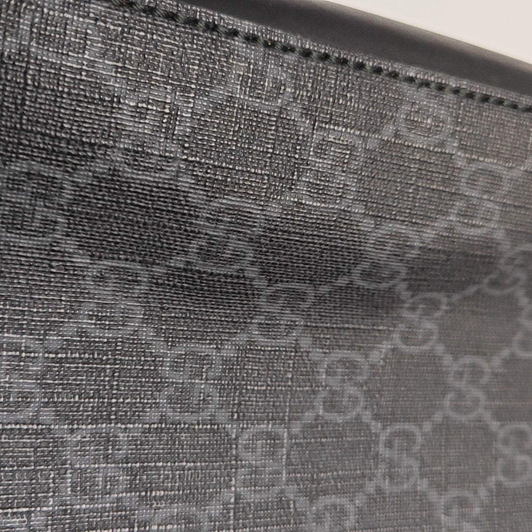GG Imprime Small Monogram Coated Canvas Black