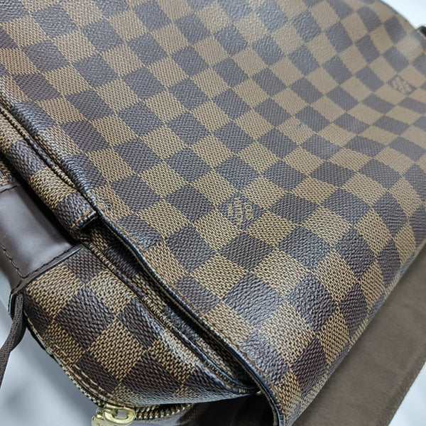 NAVIGLIO Damier Ebene Coated Canvas Brown