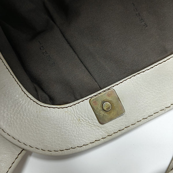 Calfskin Top Handle Bag White