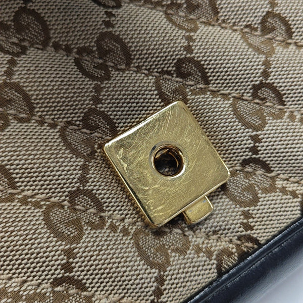 GG Marmont Small Quilted Canvas Brown