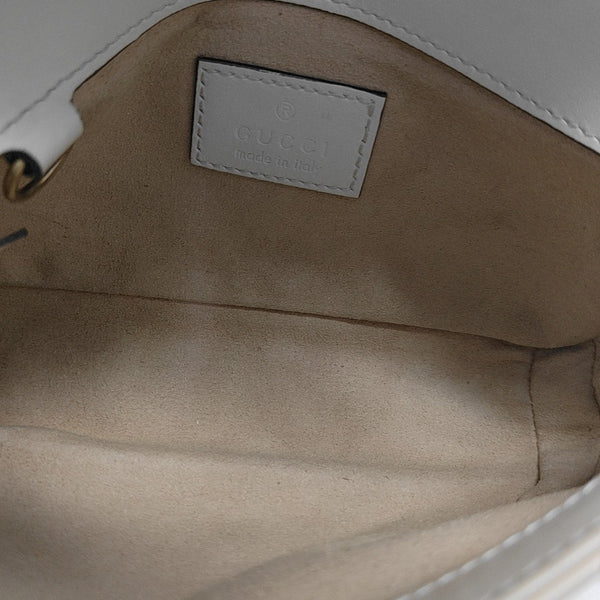 GG Marmont Mini Quilted Calfskin White