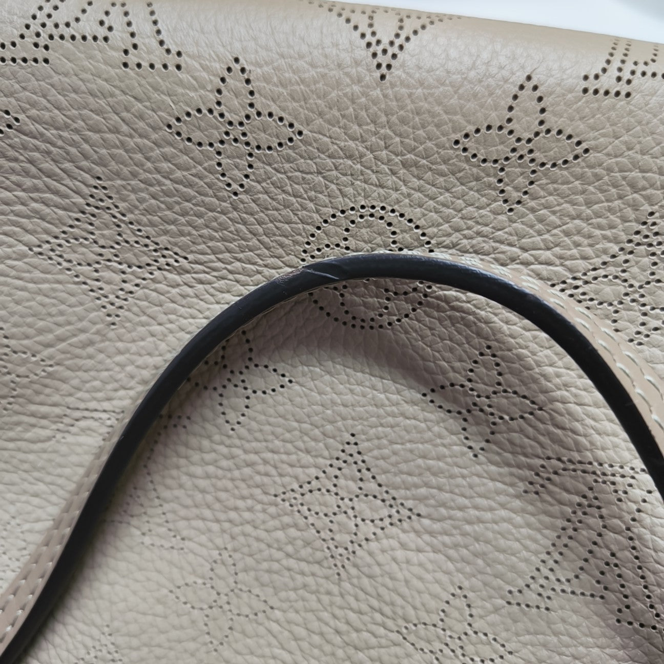 HINA PM Monogram Calfskin Gray