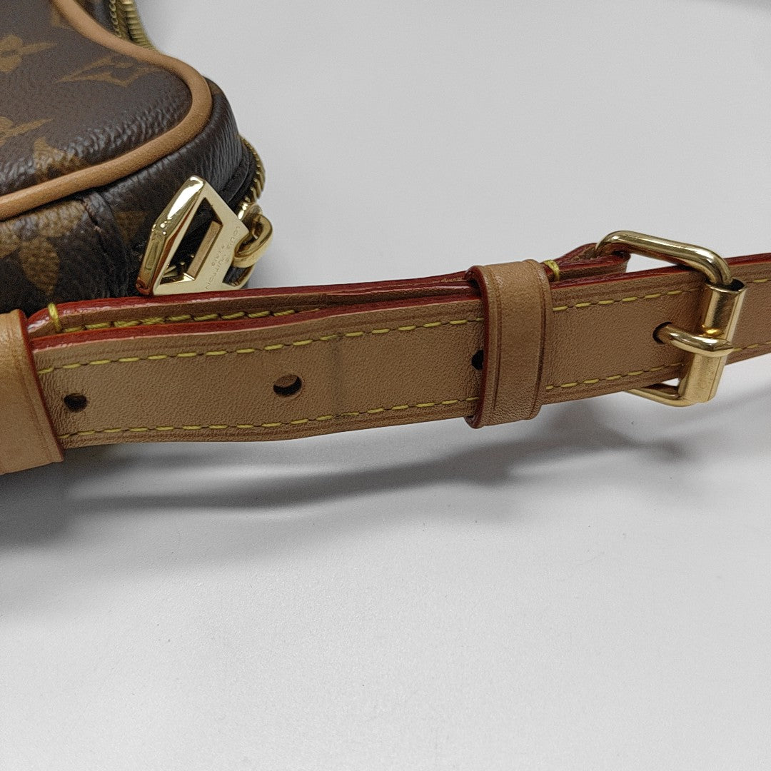 CROISSANT Monogram Coated Canvas Brown