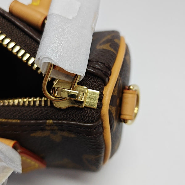 SPEEDY Nano Monogram Coated Canvas Brown