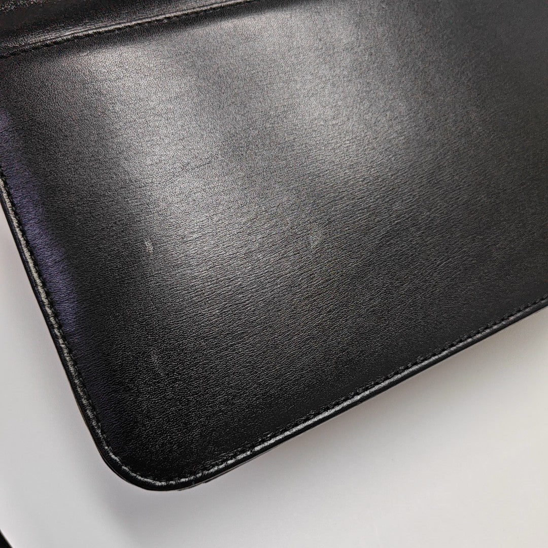 Leather Shoulder Bag Black