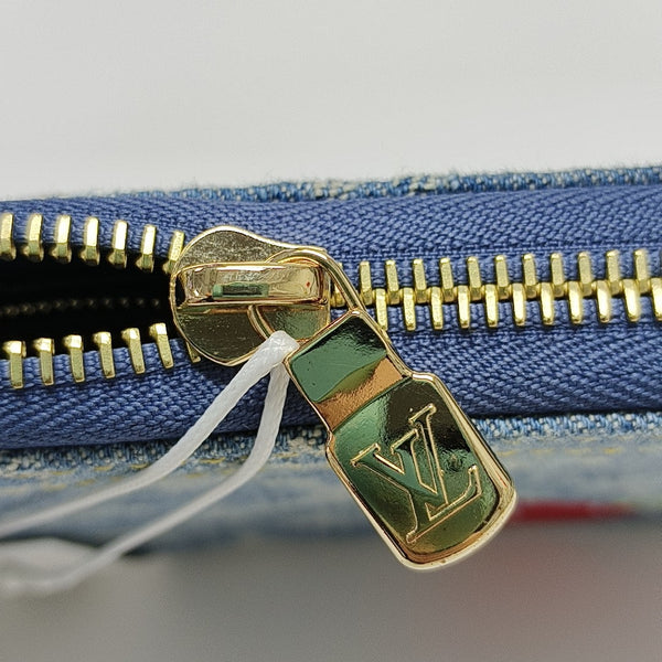 Monogram Fabric Wallet Blue