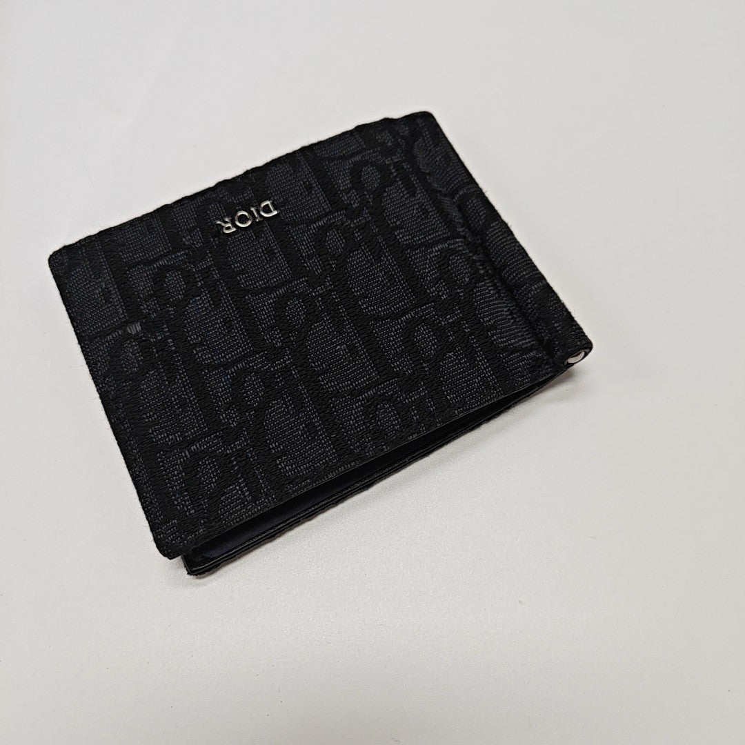 Oblique Canvas Wallet Gray