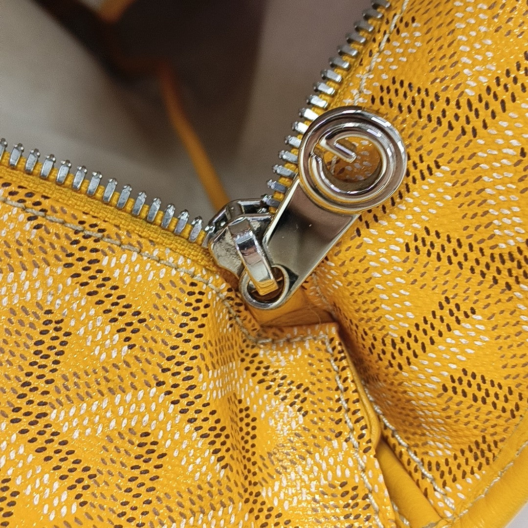 Coated Canvas Shoulder Bag Yellow