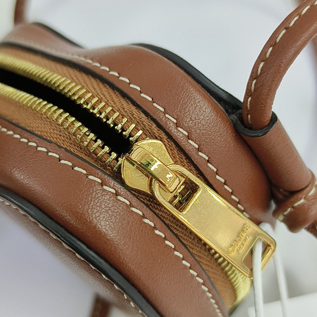 Calfskin Shoulder Bag Brown
