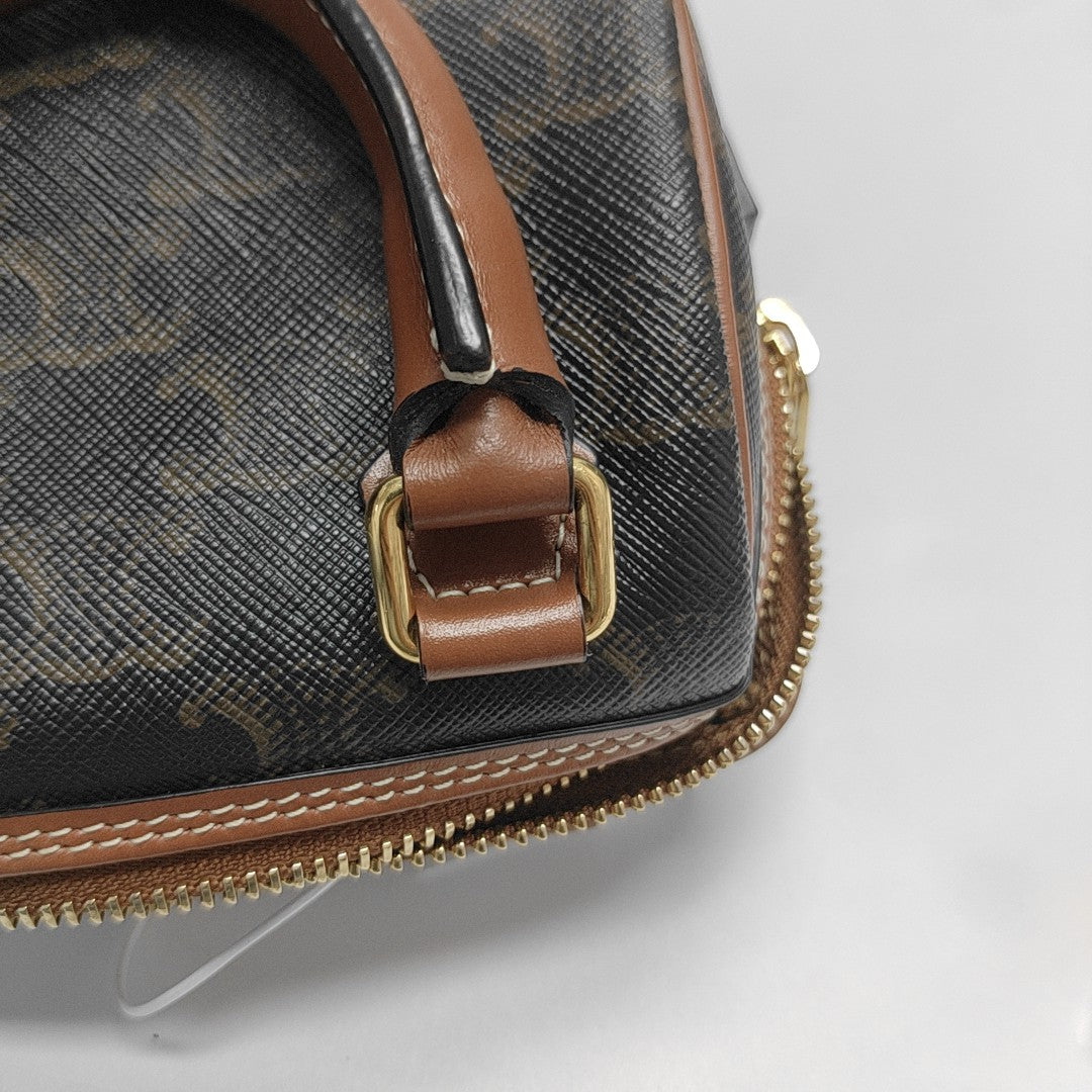 TRIOMPHE CANVAS Mini Coated Canvas Brown