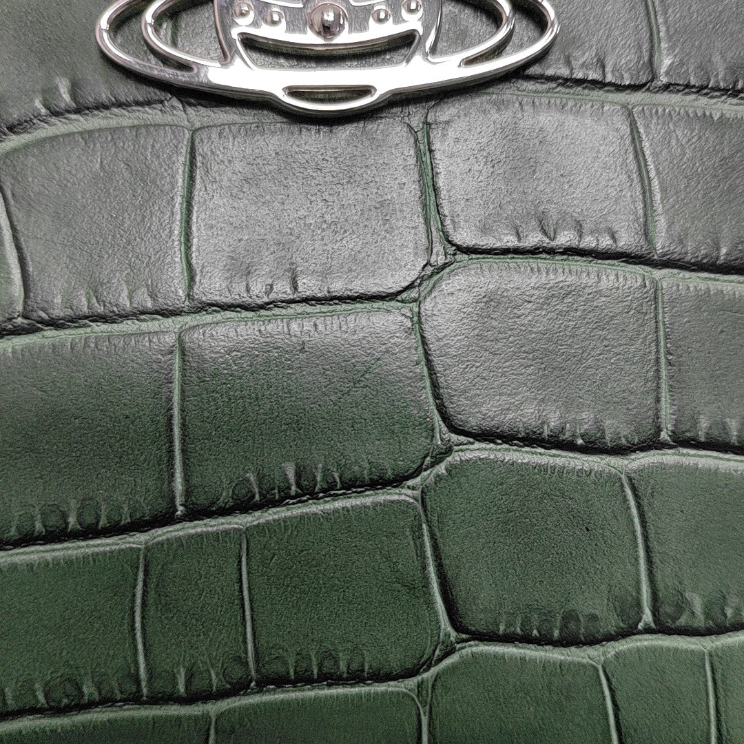 Leather Shoulder Bag Green