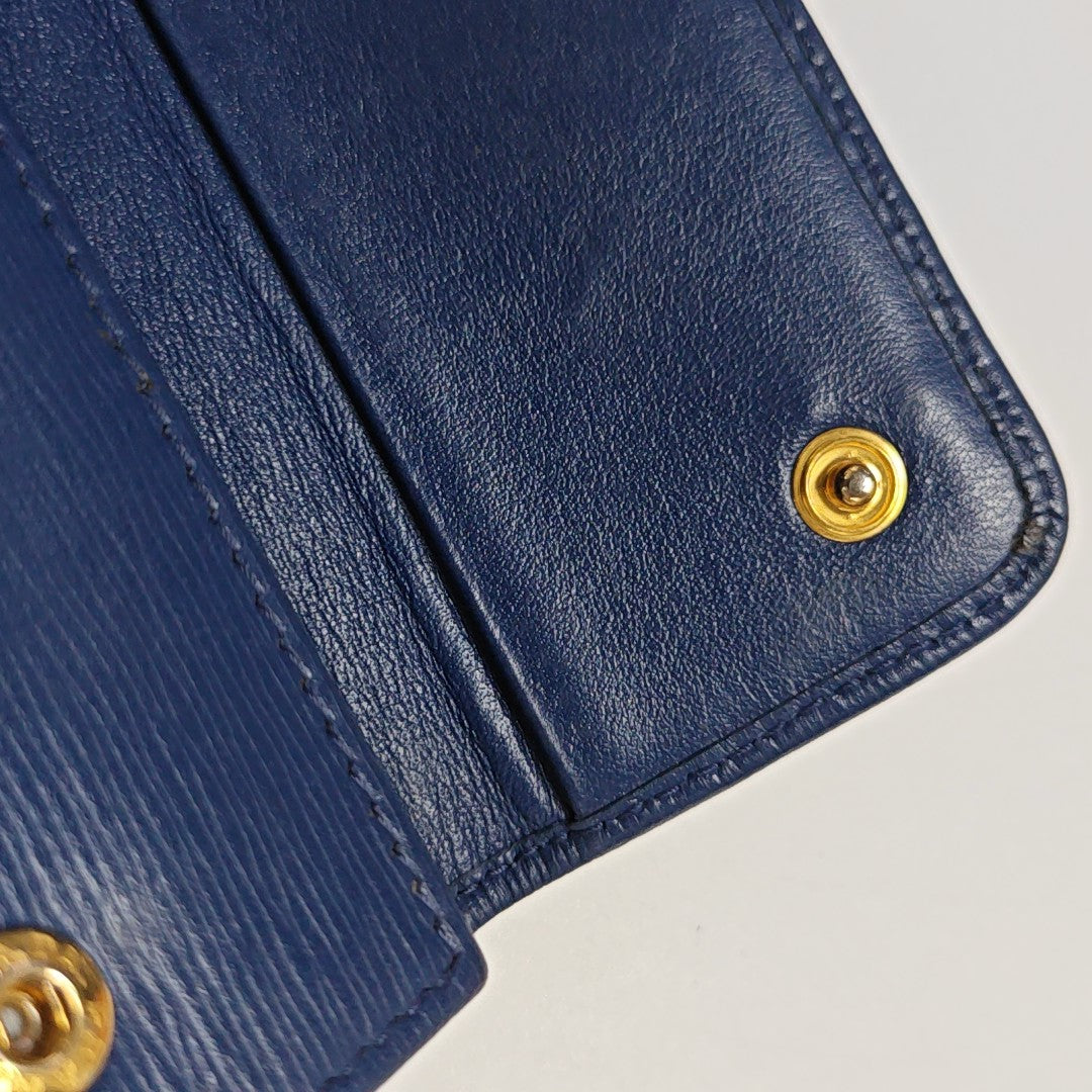Saffiano Calfskin Key Pouch Blue