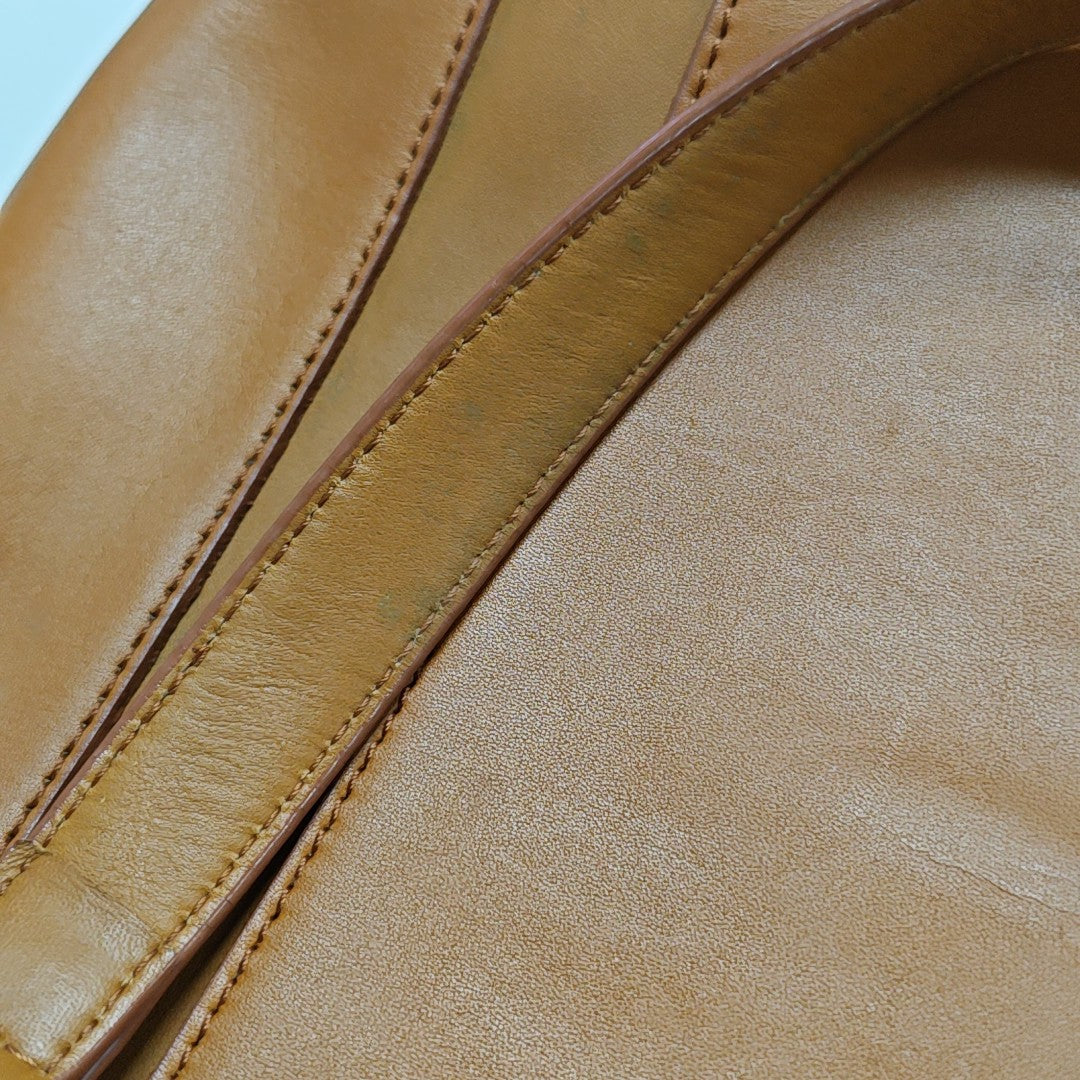 Calfskin Top Handle Bag Brown