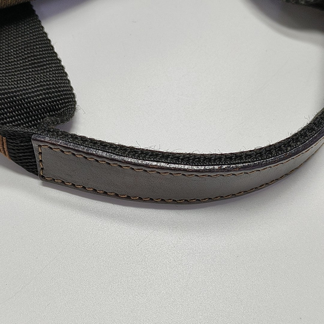 Fabric Top Handle Bag Brown
