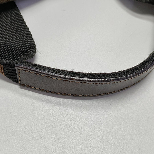 Fabric Top Handle Bag Brown