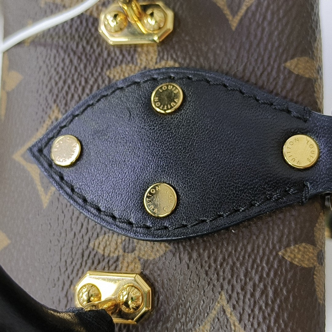 Monogram Coated Canvas Shoulder Bag Brown