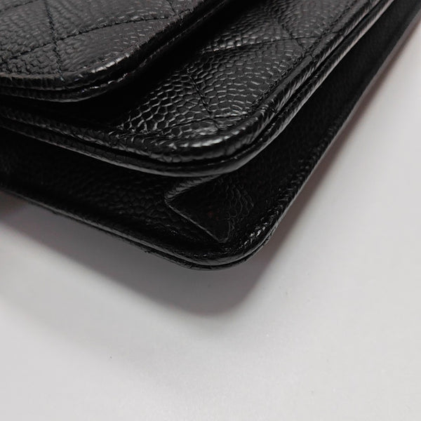 WOC Quilted Grained Calfskin Black